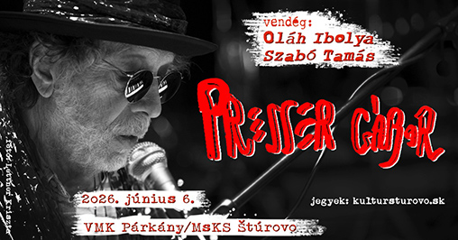 Presser G�bor koncertje P�rk�nyban, a&nbsp;V�rosi M�vel�d�si K�zpontban, 2026.&nbsp;j�nius&nbsp;6‑�n